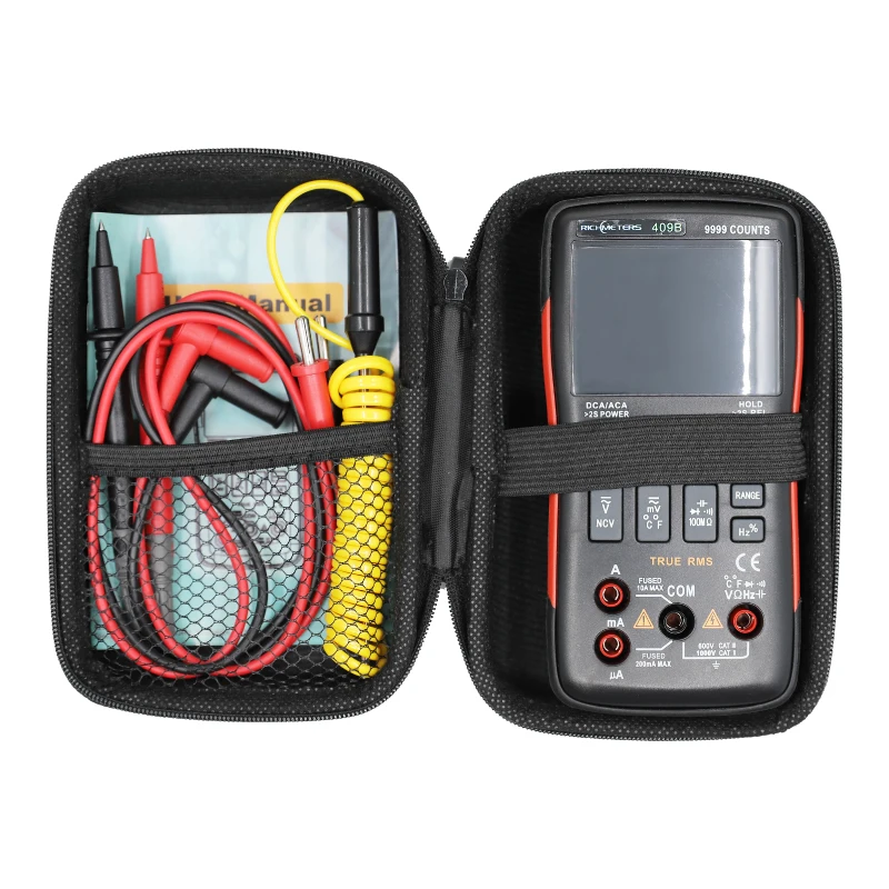 

RM409B Digital Multimeter Button 9999 Counts With Analog Bar Graph AC/DC Voltage Ammeter Current Ohm Auto/Manual