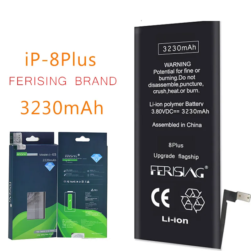 FERISING 2019 100% Capacity ATL Cell Phone Battery For iPhone 8 Plus 8P Repair bateria Replacement Batteries 8Plus 0 cycle