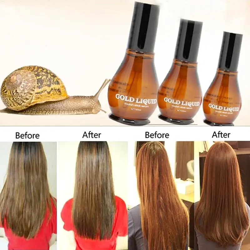 

Natural Snail Moisturizing Hair Nutrition Essential Oil Hair Treatment Coarse damage repair Hair essence Y1-5