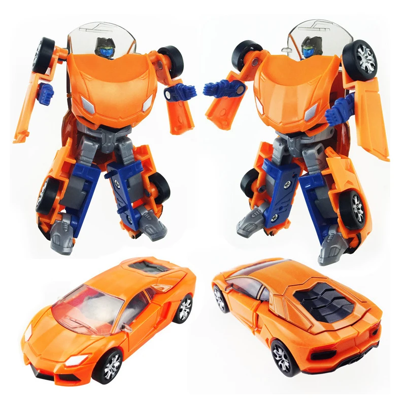 

6pcs Mini Deformation Toys Warrior Car Robot Model Car King Kong Mixed