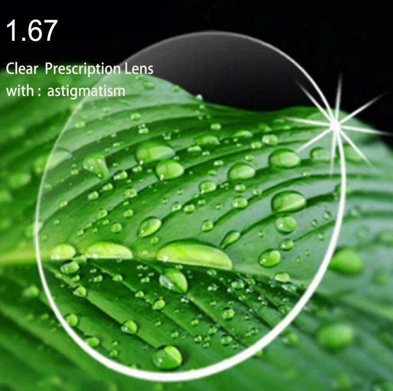 1.67 Myopia Lens with Astigmatism HC TCM UV Resin Prescription Lenses High Quality Optical