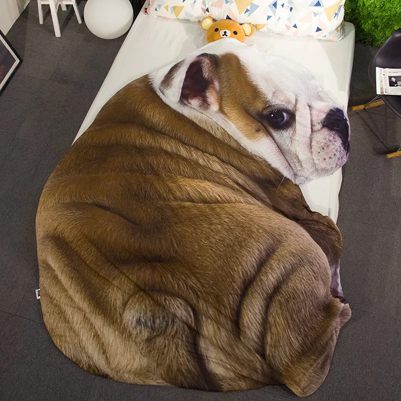 

Niobomo 3D Dog/Cat Animal Print Summer Quilt Blanket Comforter Bed Cover Quilting Home Textiles Suitable for Children Adult