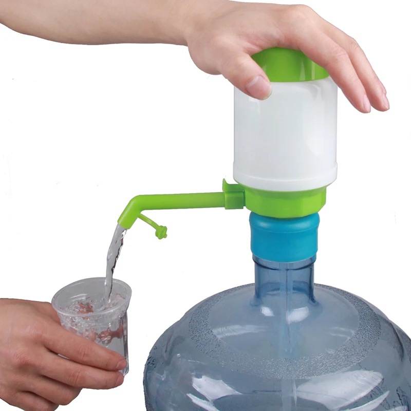 Bottled water dispenser Hand pressing 