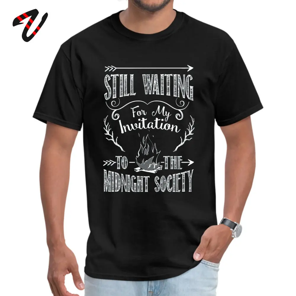 Printed On Mens Discount Cool Tops T Shirt Crew Neck Summer/Autumn 100% Cotton T-Shirt Summer Short Sleeve Tops Shirts Are You Afraid of the Dark 90s Nostalgia black