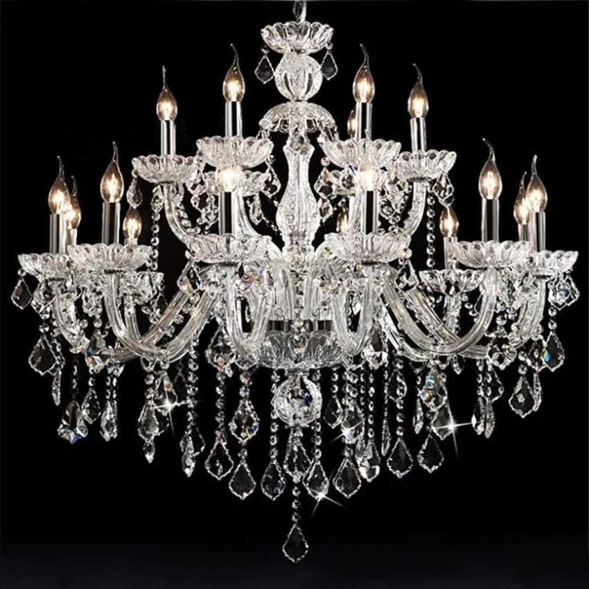 2017Modern Fashion Large Crystal Chandelier 18 Arms Luxury Lobby