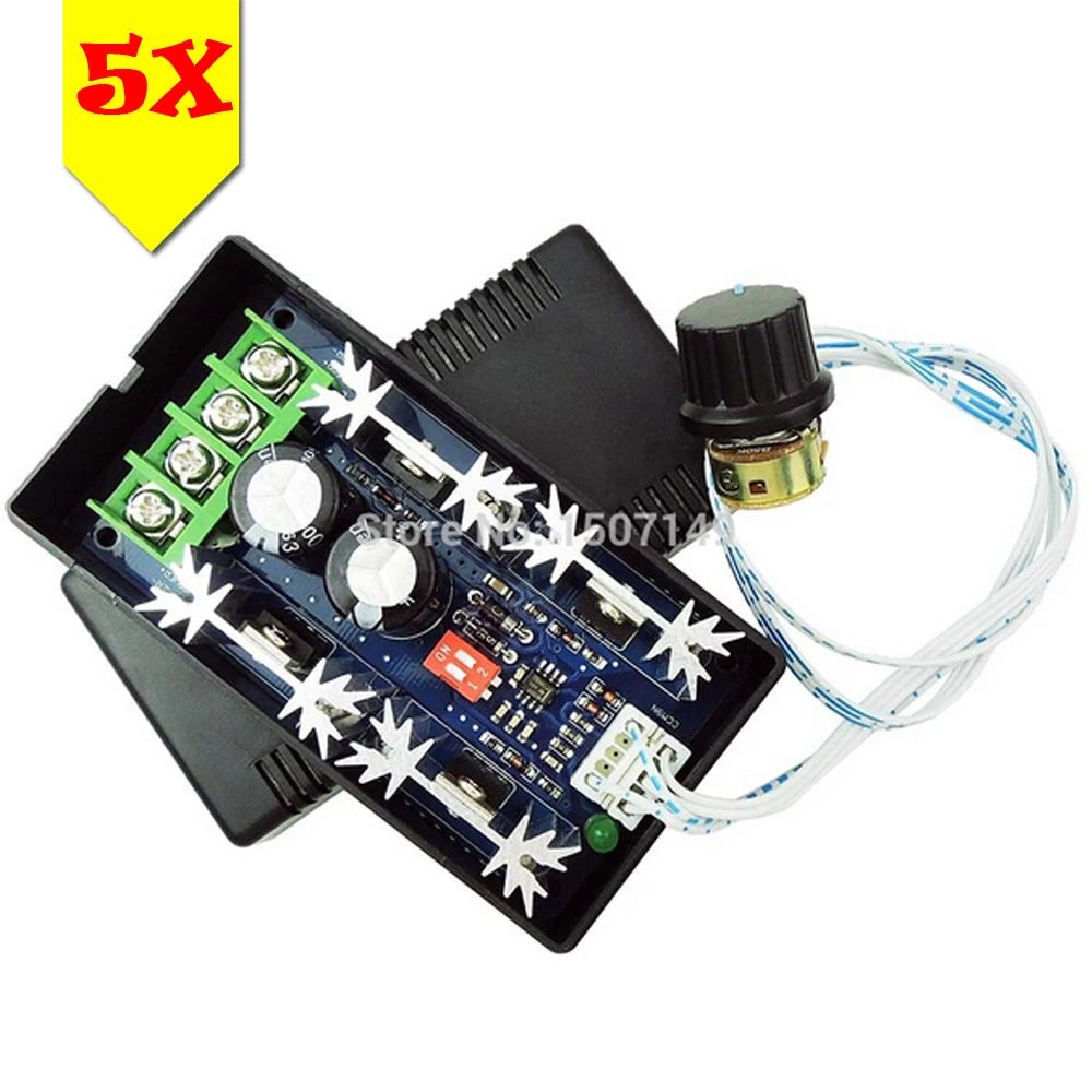 

Unique Goods -5pcs/lot 12V 24V 36V 48V 40A (max) PWM DC Motor Speed Controller CCM9NW Adjustable Variable Speed Switch