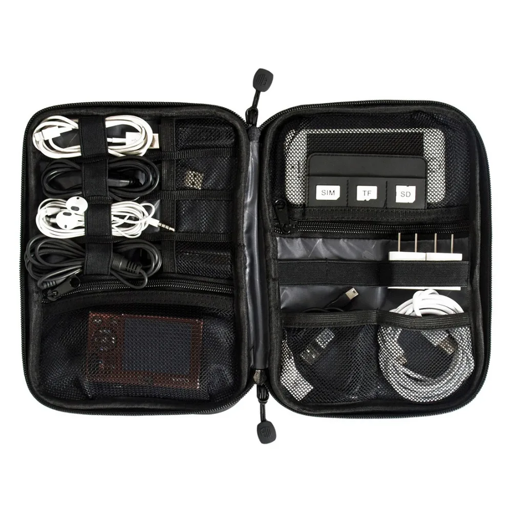 New Electronic Accessories Travel Bag Nylon Mens Travel Organizer For Date Line SD Card USB Cable Digital Device Bag