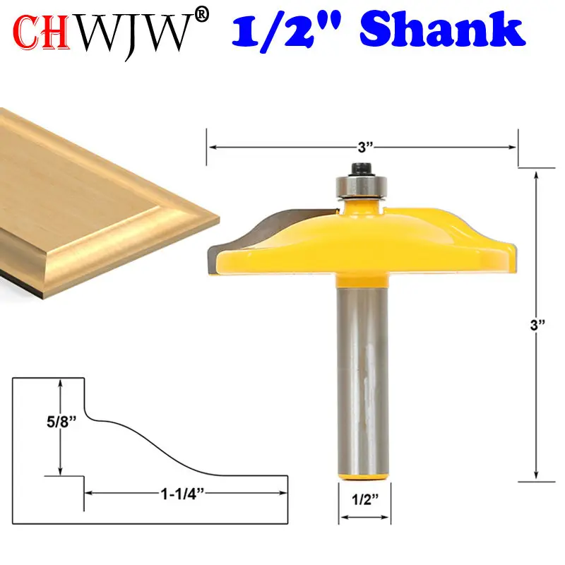 1 шт. 1/" хвостовик с поднятыми панелями фрезы-Ogee дверь-3" Диаметр дверного ножа деревообрабатывающий резец шип резак для деревообрабатывающих инструментов
