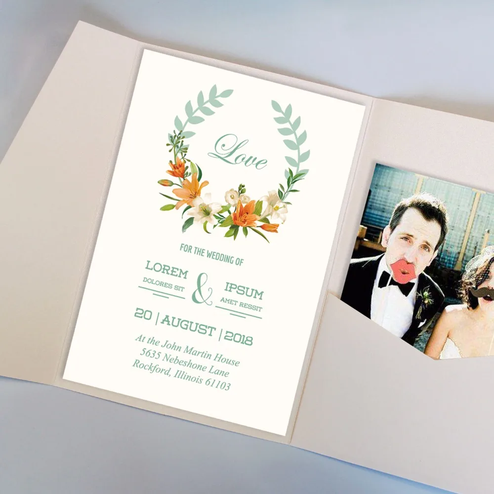Unique Invitation Card With Customized Wording