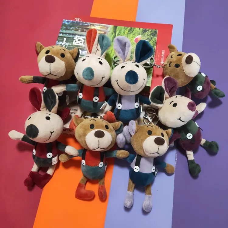 

Metal KeyChain Plush Toys Crocodile/Rabbit/Dog/Tiger/Bear Kawaii Small Pendant Mini Animals Stuffed Doll Keyring Bag Accesories