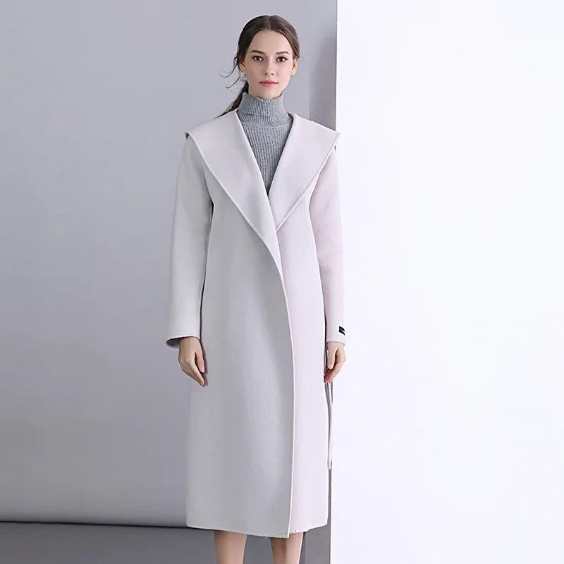 Wool blend coat women cashmere winter female long luxury coats woman