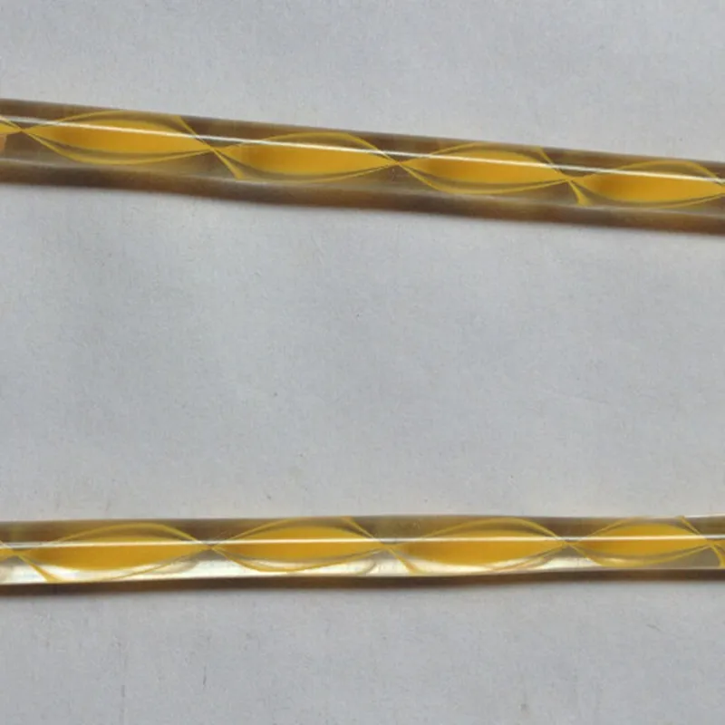 

OD6x1000mm Acrylic Rods Clear (Extruded) With Color Swirl Line Inside Plastic Transparent Bar PMMA Rod