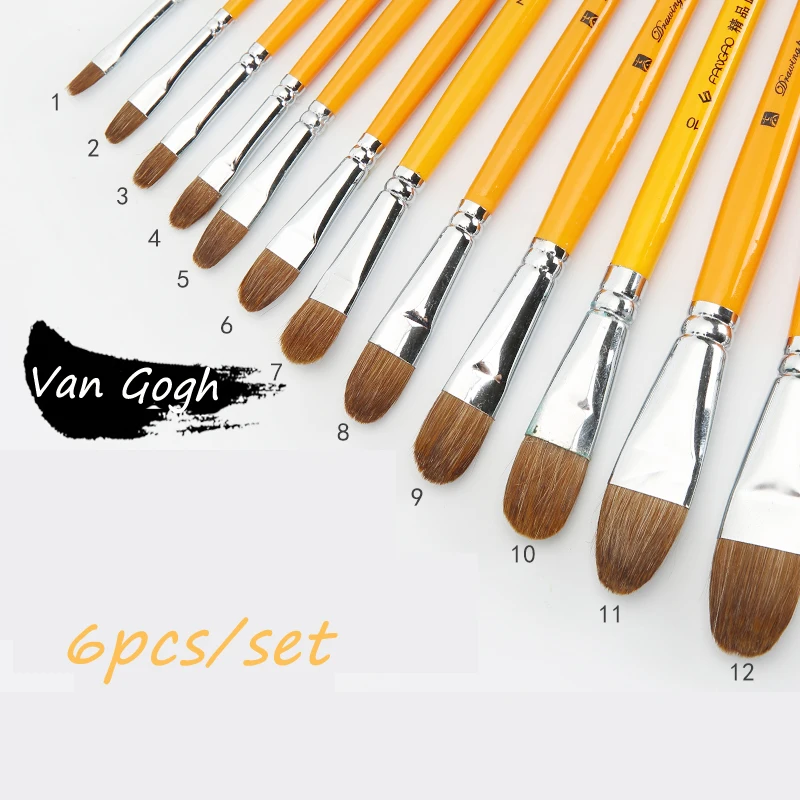 Nylon synthetic Art brush paint for acrylic painting watercolor oil gouache paint brush set for