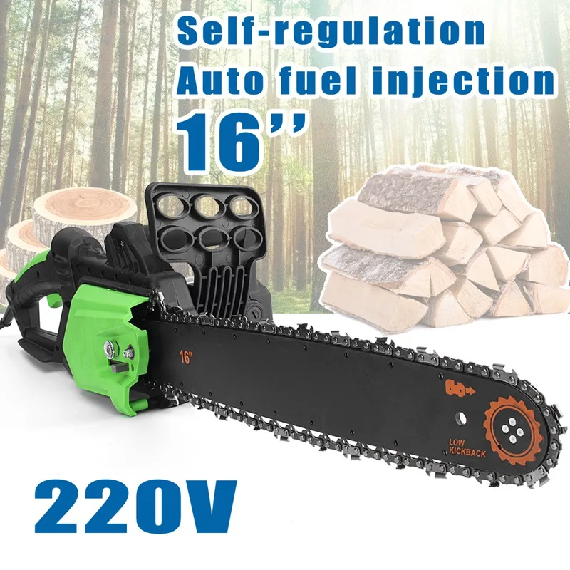 

Doersupp 1Pcs 220V 2800w 16 Inch Chain Woodworking Chain Saw Bracket Set Green Black Home Portable Power Tools Electric Saw