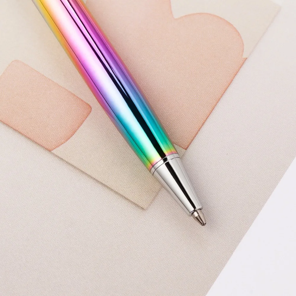 Высококачественная металлическая ручка качество Вращающаяся Шариковая ручка для школы написание подпись в офисе канцелярские принадлежности для творчества ручка подарок