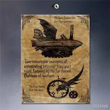 Steampunk Art Print Wall Poster Batman_vehicles By_kenfreelance Painting Printed On Canvas gift Landscape Rectangle Canvas