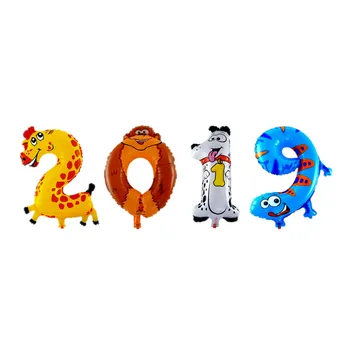 

16inch Animals Number Foil Balloons Air Digit Baloon Birthday Party Decorations Kids Home Decor Ballons Event Party Supplies
