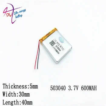 

10 pcs 3.7V 600mah 503040 Lithium Polymer LiPo Rechargeable Battery with PCM For Mp3 Mp4 PAD DVD DIY E-book bluetooth