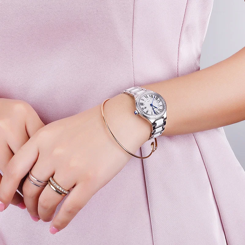 Geya женские часы брендовые кварцевые часы с сапфировым стеклом керамические женские часы-браслет бриллиантовые ювелирные часы для relogio feminin