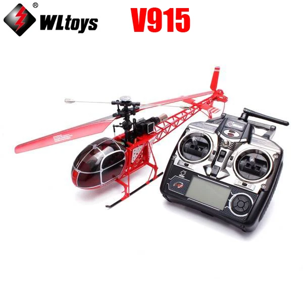WLtoys V915 2 4G 4 CH LCD Control RC Helicopter Model with 6 Axis Gyro RTF