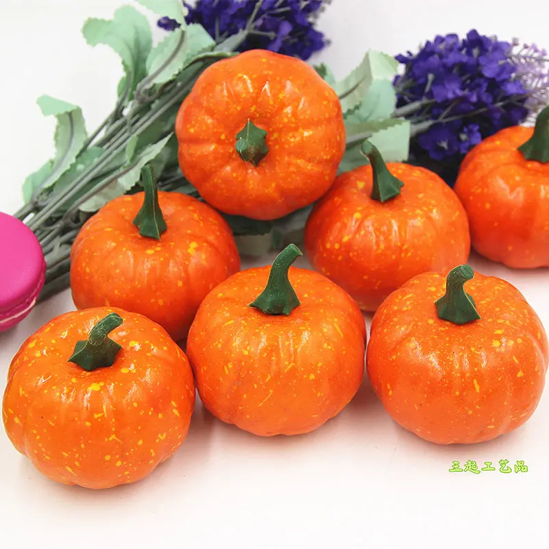 

Artificial Fruit Lifelike Simulation Charms Pumpkin Decorative Garden Family Party Plastic Solid Squishy Decoration Fruit Toys