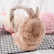 10x девичьи Накладные наушники с натуральным кроликом Рекс, женские наушники с ушками, милые дамские ушные муфты с натуральным мехом, теплые наушники