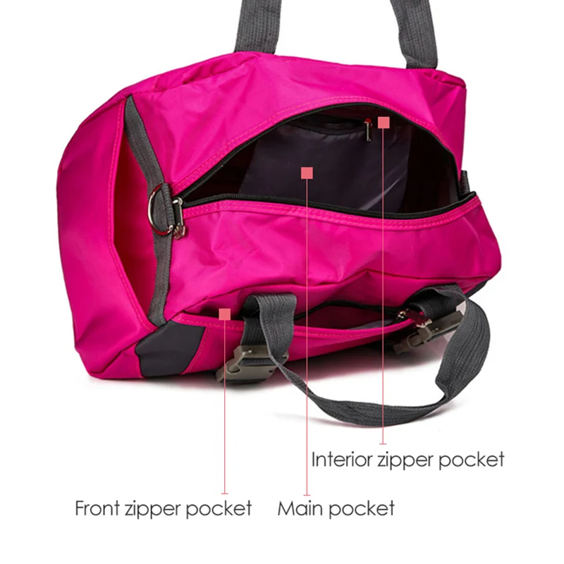 Женские Водонепроницаемые нейлоновые дорожные сумки для переноски багажа, сумки через плечо, большие дорожные сумки, Тканевая обувь, большая ручная сумка XA632WB