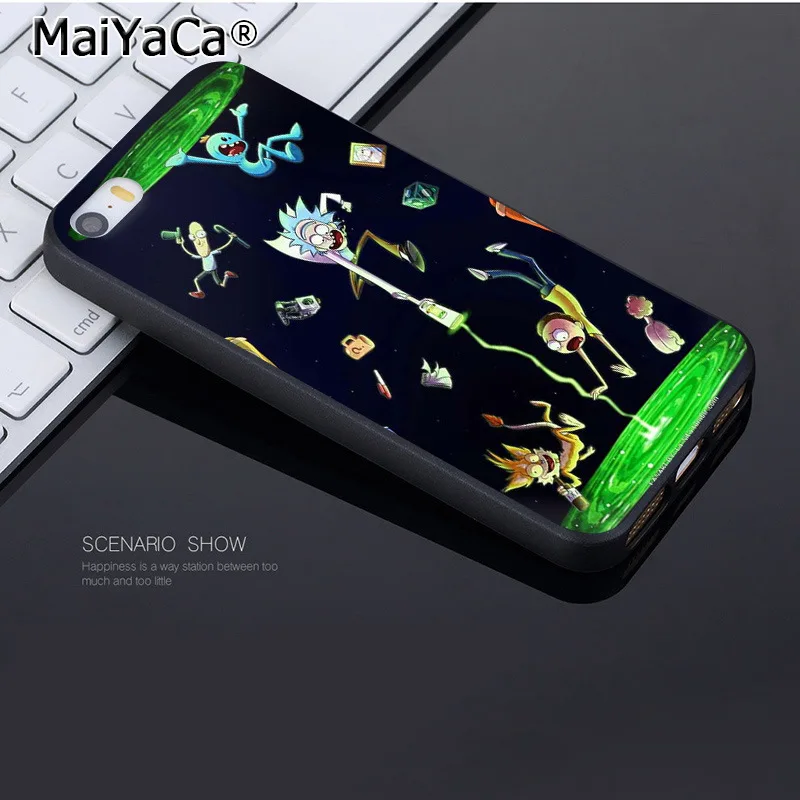 MaiYaCa для iphone 7 6 X Чехол Рик и Морти Пикл Рик Coque Оболочка Чехол для телефона для iphone 7 6X8 6s Plus 5 5S SE XS XR чехол