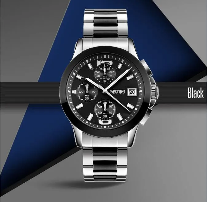 SKMEI Brand Men Dress Watches Top Brand Luxury Multifunction Sports Quartz Watch Waterproof Clock Men Relogio Masculino