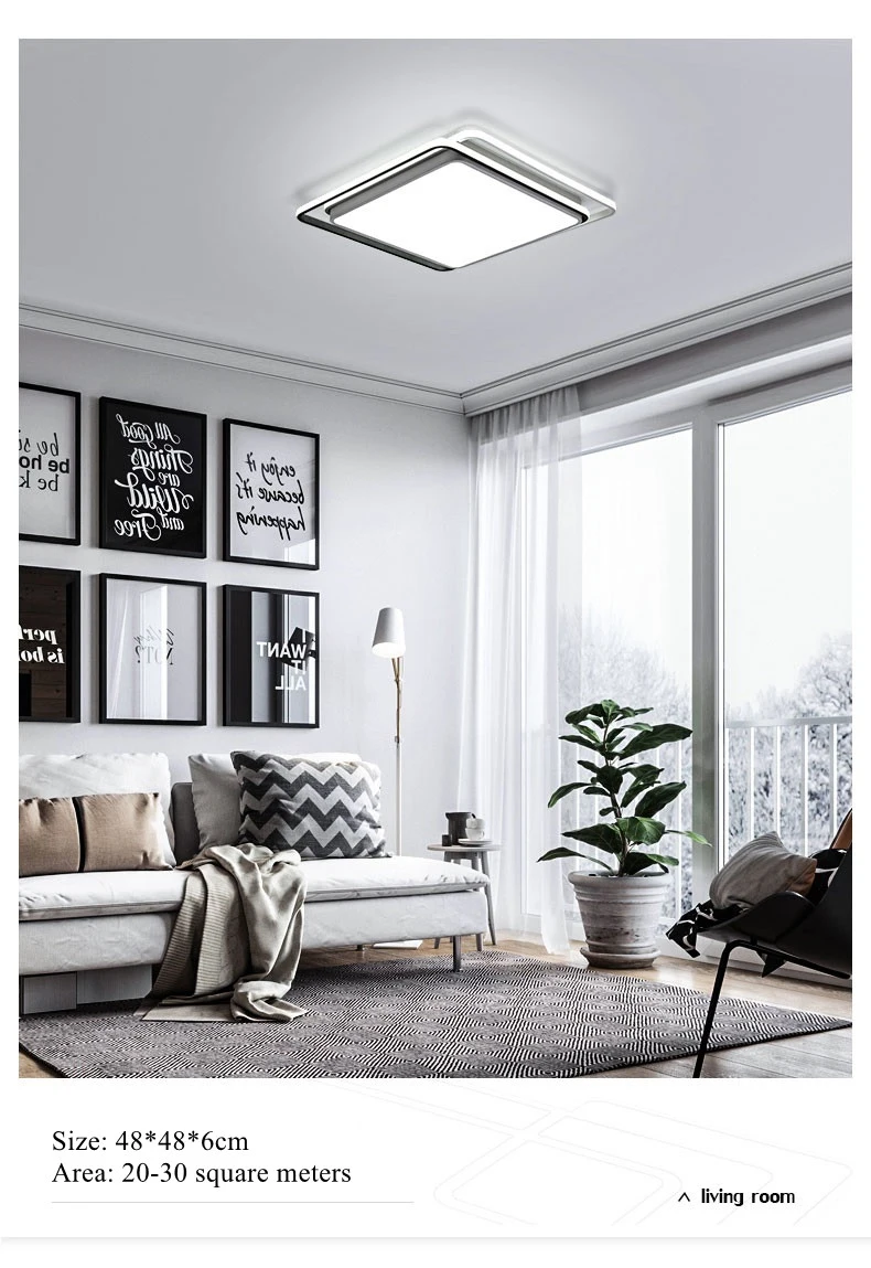 Modern LED Lamp Ceiling Dimmable Ceiling Lights For Living Room Bedroom 5