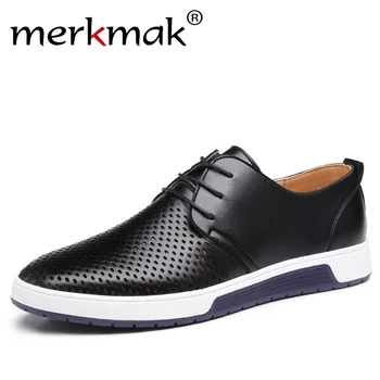 Merkmak Men Casual Leather Elegant Shoes
