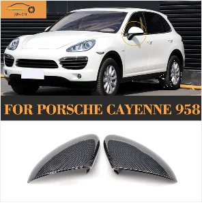 Концевой глушитель из нержавеющей стали для автомобиля Porsche Cayenne V6 V8 2011-, 2 шт., Квадратный Круг, черный и белый цвета