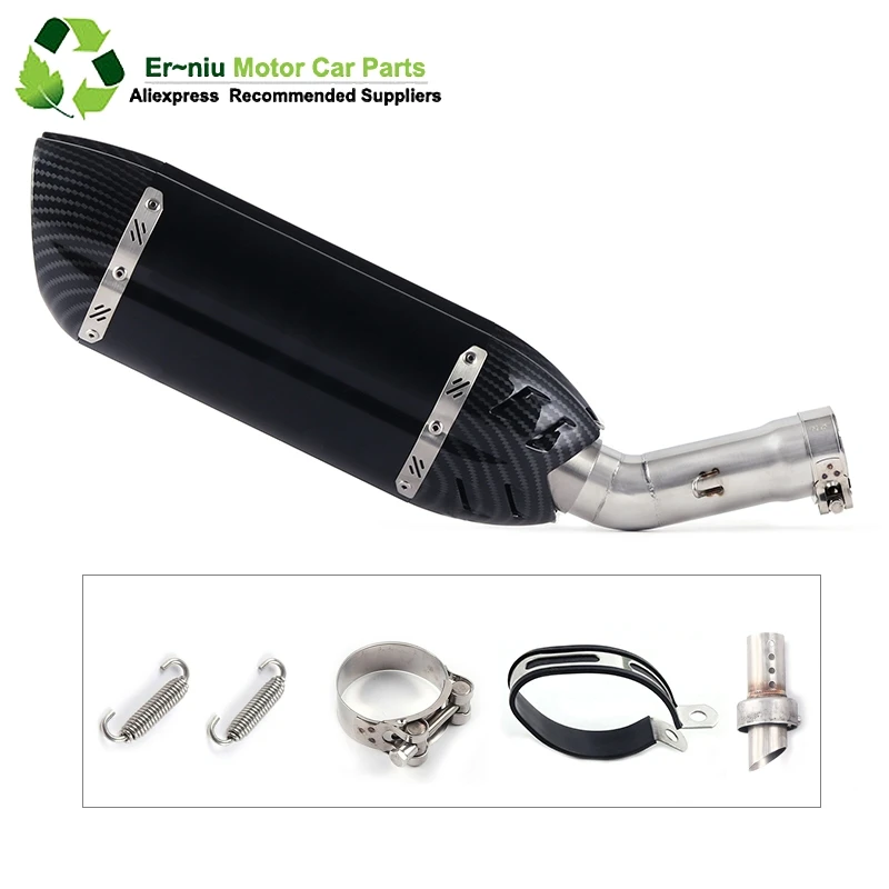 

Motorcycle Full Exhaust Muffler System Link Contact Middle Pipe Link Pipe with DB KILLER Slip-On for Yamaha FZ800 FZ8 2011-2013