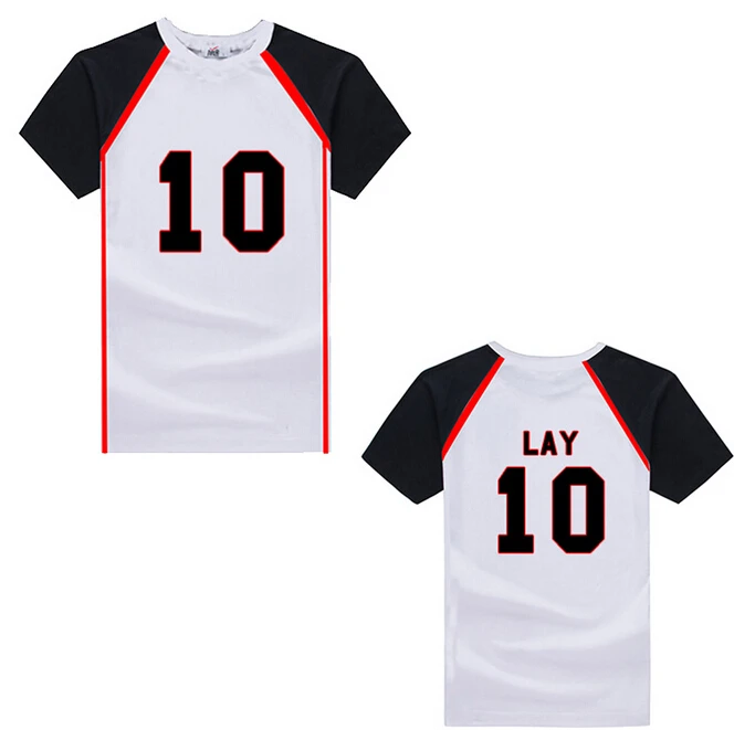 Футболка Kpop exo love me футболка с коротким рукавом и принтом|short sleeve t-shirt|baseball t shirttee tee