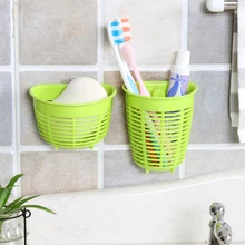 Кухонная корзинка для хранения зубных щеток для ванной комнаты, держатель для зубной пасты на присоске, настенная подвесная корзина для мелких предметов, настенный тип 7