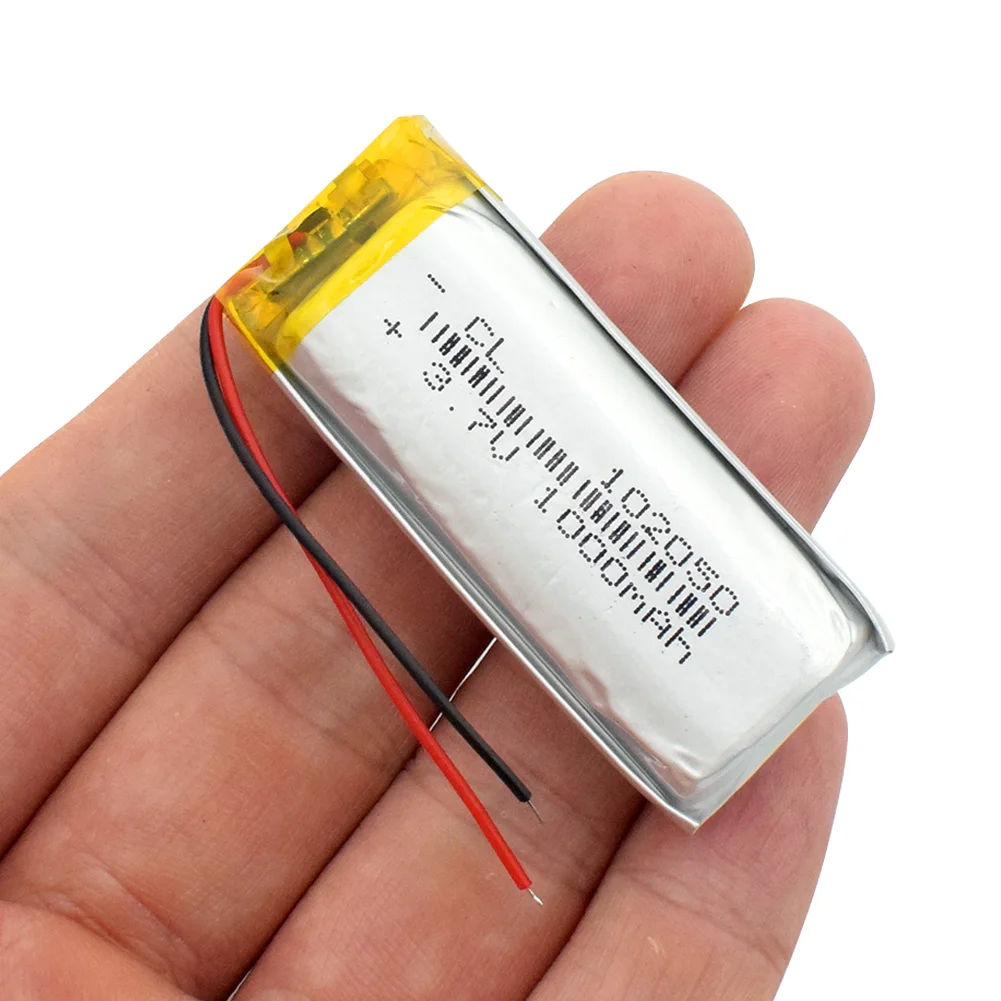 1/2/4x Перезаряжаемые 3,7 V 1000mAh литий-полимерный Батарея 102050 литий-полимерный аккумулятор Батарея с печатной платой MP3 MP4 MP5 gps акумуляторная батарея