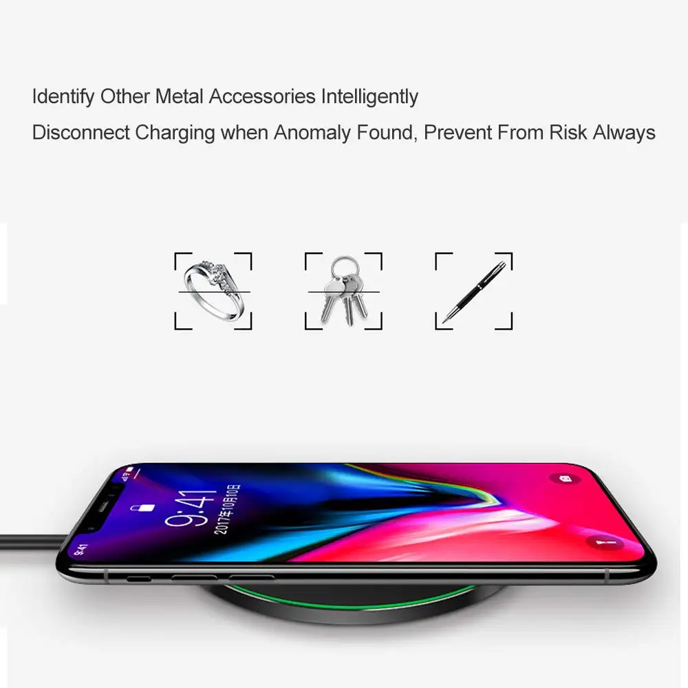 Беспроводное зарядное устройство NTONPOWER Qi для iPhone X Xs MAX XR 8 plus быстрая зарядка Samsung S8