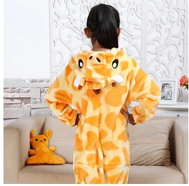 Новинка мягкий детский комбинезон-одеяло детские фланелевые пижамы для сна с принтом с животными детские пижамы комбинезон с капюшоном одежда для сна - Цвет: giraffe