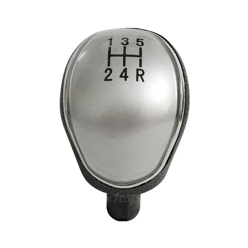 Рукоятка переключения для Ford Focus 2 MK2 2005-2011/C-Max 2007-2010/Fiesta Kuga 2008-2012 5 6 скоростей MT Автомобильная рукоятка для рычага переключения передач - Название цвета: 5 Speed Silver