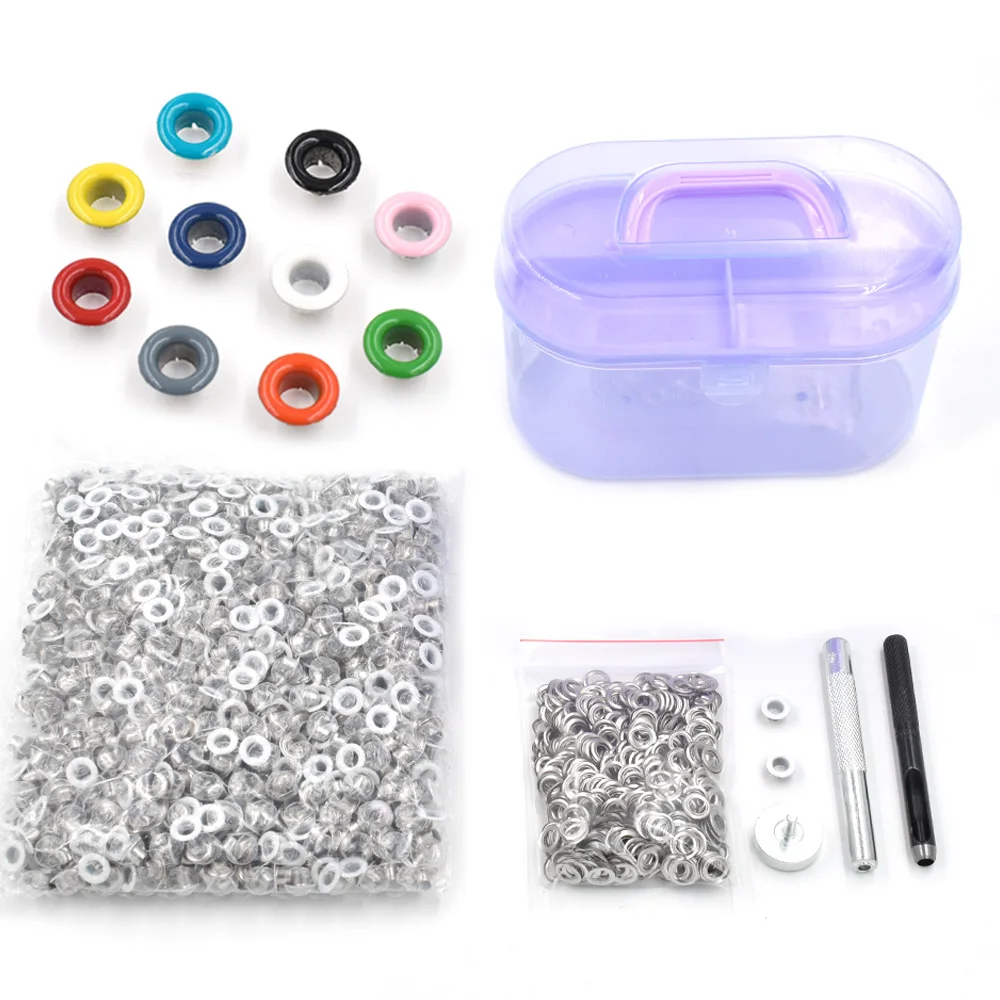 1000pcs Scrapbook Eyelet Metal eyelets for homework clothes sewing
