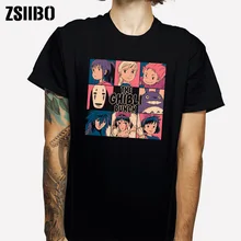 ZSIIBO японское аниме Шиншилла Футболка мужская студия Ghibli Hayao Miyazaki Мужская и женская одежда с героями мультфильмов летняя футболка HY1MC56