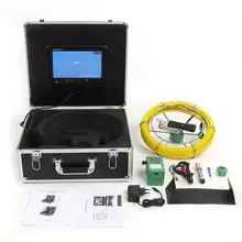 Труба инспекции видео камера 9 дюймов lcd 6LED 30 м кабель канализационная система контроля 100-240 в промышленный микроскопио цифровой