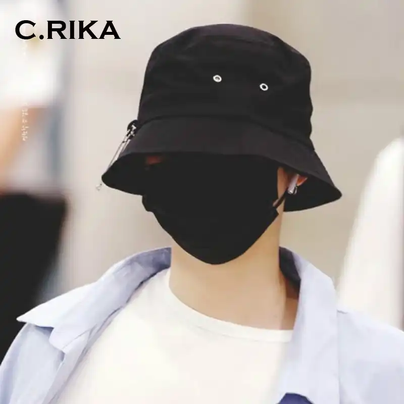 mens bucket hat black