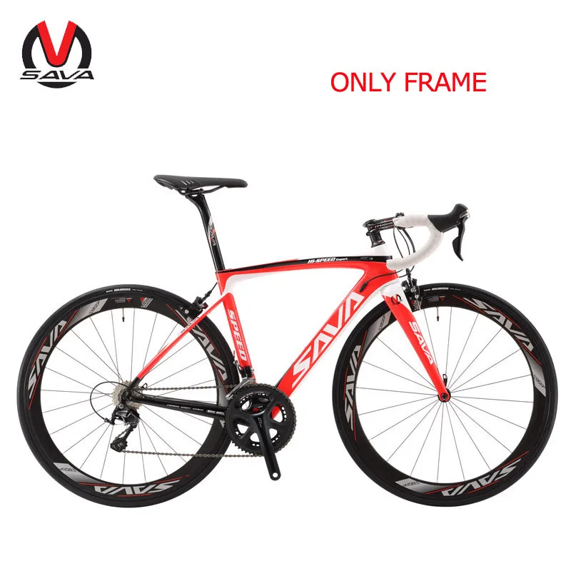 Clearance SAVA T800 Carbon Road Frame 700C Road Bike Frame Carbon 1050g Road Bicycle Bike Frame 48cm/50cm/52cm with Carbon Fork + Seatpost 5