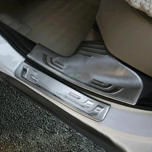 Высокое качество, 4 шт., встроенная Накладка на порог из нержавеющей стали для Honda CRV CR-V 2012 2013, автомобильная наклейка с логотипом