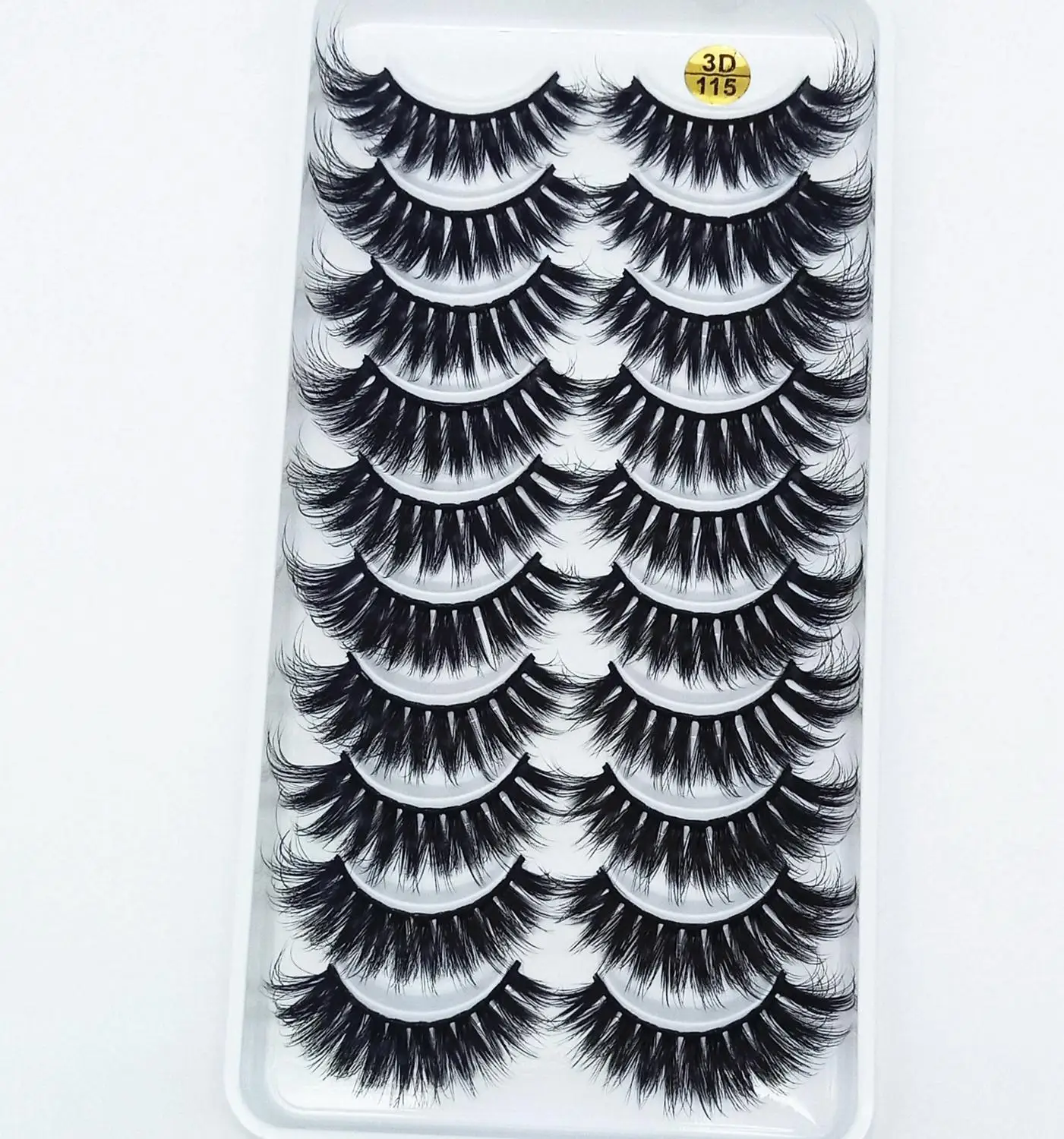 

10 Pairs 3D Soft Faux Mink Hair False Eyelashes Natural Messy Eyelash Crisscross Wispy Fluffy Lashes Extension Eye Makeup Tools