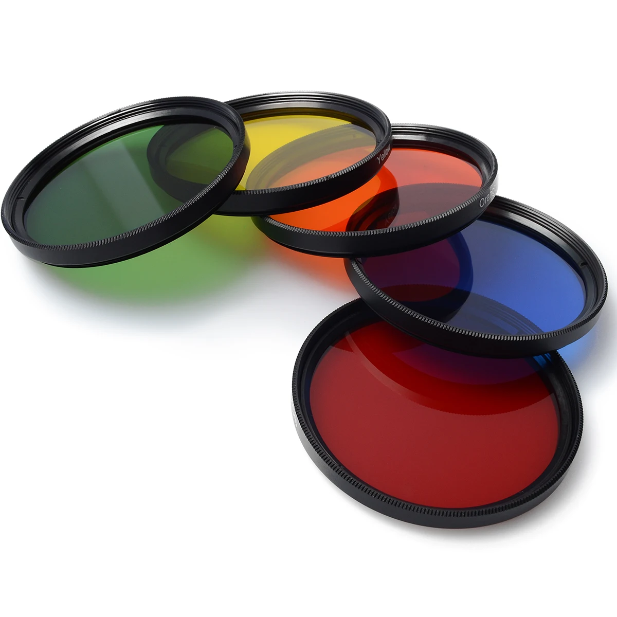  Accessories Kit Set 58mm Blue Yellow Orange Red Green Color filter + Lens Cap for Canon Camera LF070 