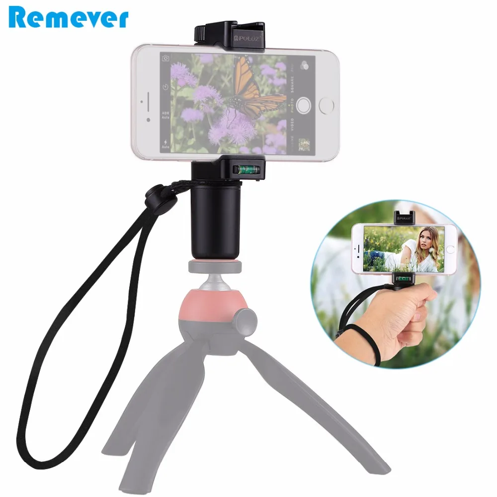 Handheld Phone Holder Bracket with Wrist Strap Cold Shoe