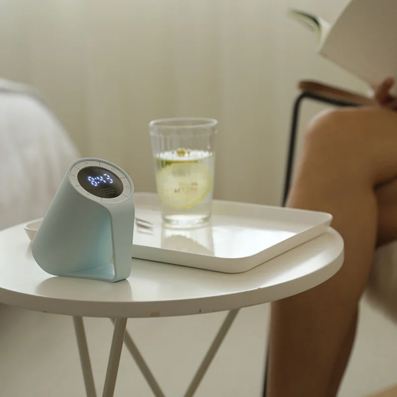 

USB Charging Alarm Clock Creative Cup Shape Mini Digital Overturn Night Light for Office Home Bedroom Dormitory Night Light