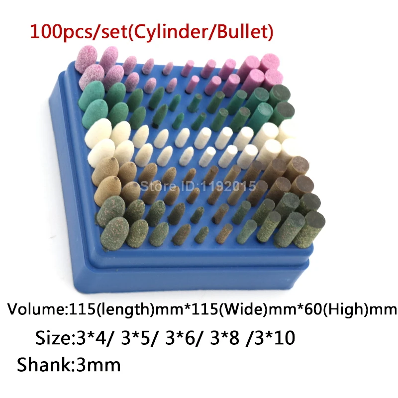 100 шт 5 Ассорти 3 мм хвостовик установленный точка кунжута Шлифовальная головка резиновый эластомер губка колесо пуля ржавчины Металл полированное зеркало